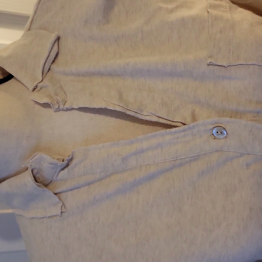 Caite Ivory Colored Button-down Blouse With Butte… - image 2